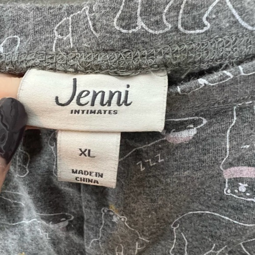 Jenni intimates I'd rather be sleeping cozy spell out pajama 2 piece set XL - Picture 9 of 10